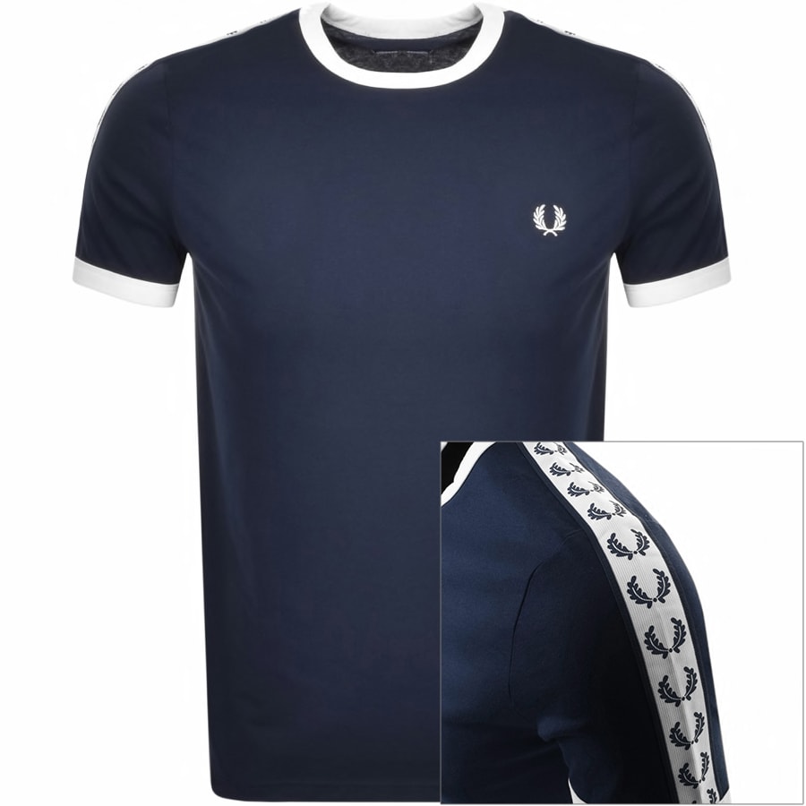 Alternative Image for ProductFred Perry Taped Ringer T Shirt Blue1
